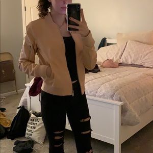 Pink/ tan bomber jacket